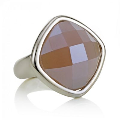 Designer square crystal ring